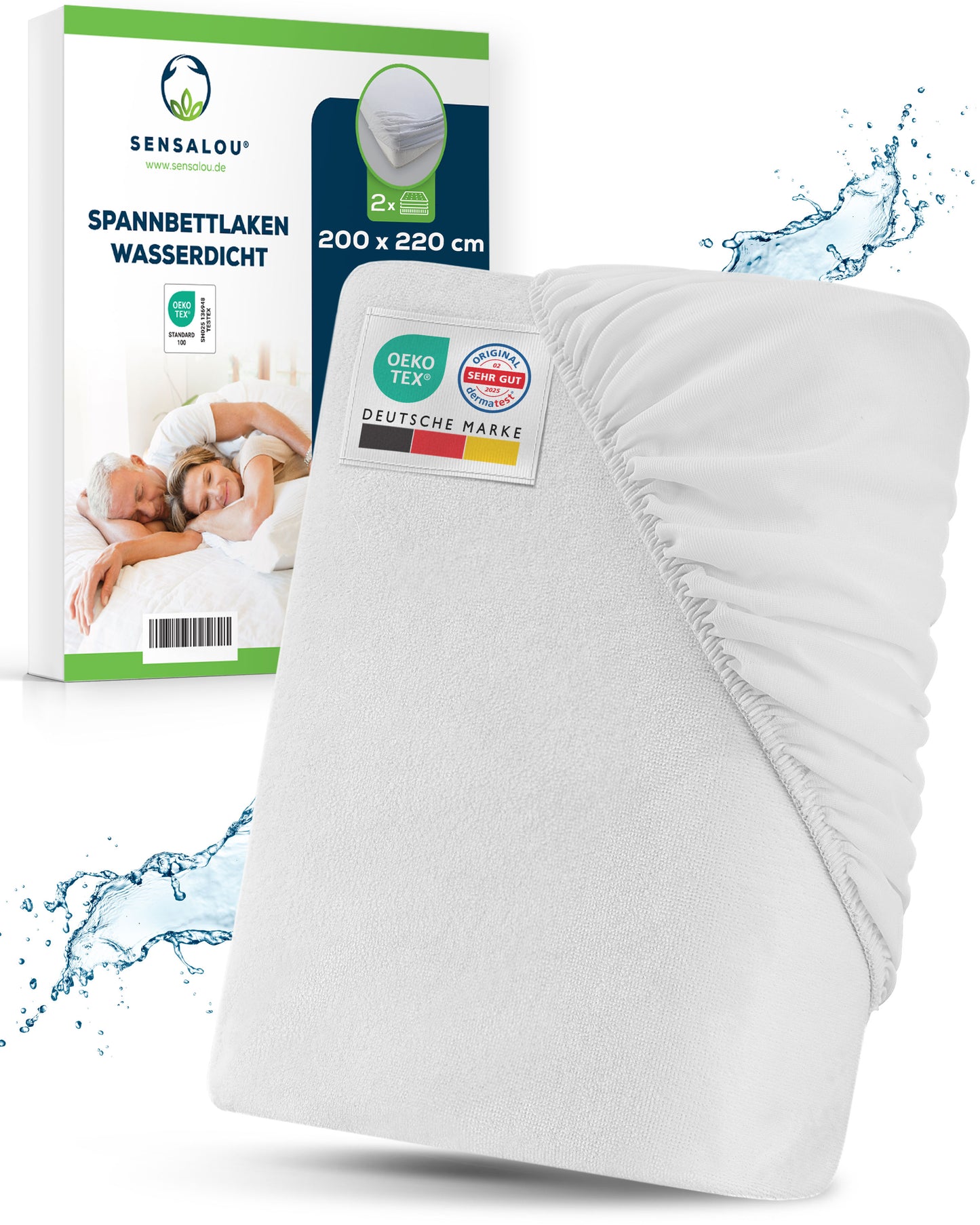 Sensalou waterproof fitted sheet