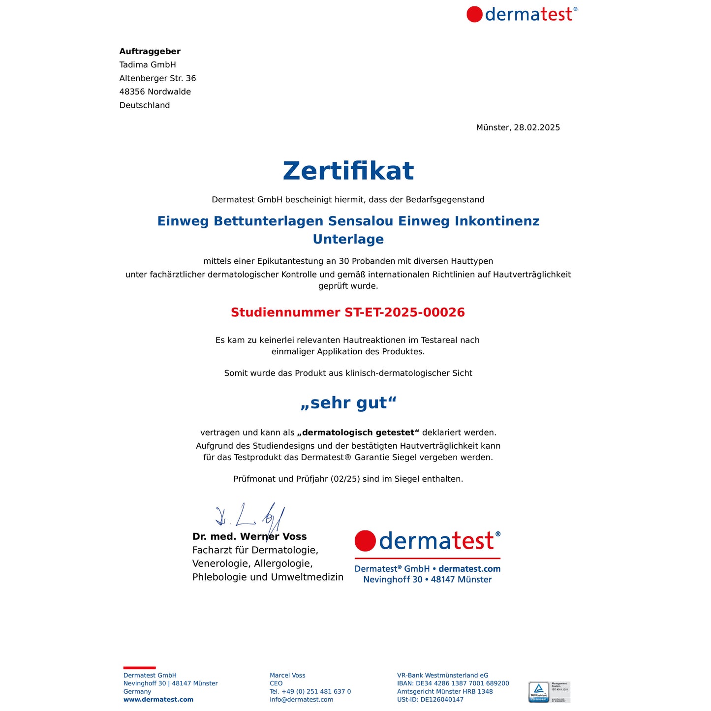 Sensalou disposable incontinence pad