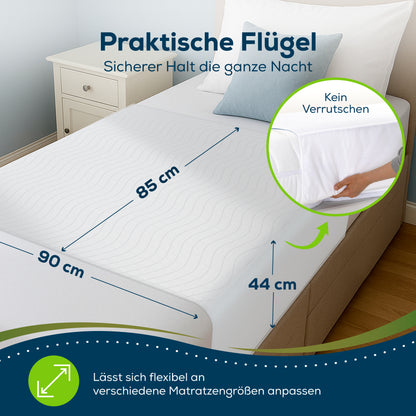 Sensalou Inkontinenz Unterlage mit Flügeln - 85x90 cm